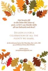 Sharing The Plenty - Thanksgiving Invitation